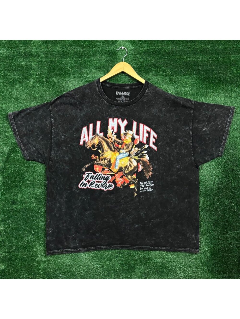 Falling in Reverse All My Life Rock Band Mineral Wash T-Shirt Size 3XL